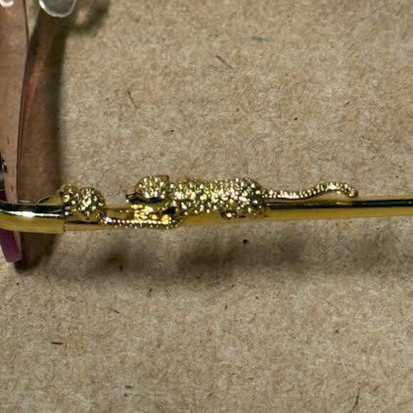 Sierra Pink Rimless Sunglasses with Gold-Tone Frame (Women's) - Picture 4 of 5